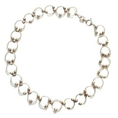 Beautiful Bali Open Circle Beaded Ball Style 925 Sterling Silver Bracelet 10″