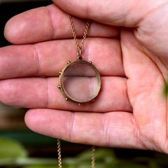 LOVELY ANTIQUE VICTORIAN ENGLISH 9K GOLD DOUBLE LOCKET PENDANT c1890