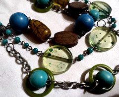 3 Strand Plastic Glass Metal VTG Beaded Necklace Lobster Clasp 19″, 21.5″, 23″