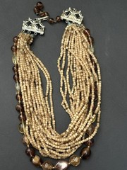 Three Vintage Art Glass Fashion Necklaces From Estate