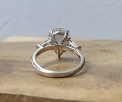 14k White Gold Engagement Ring 4.01ct Lab Grown Diamond Pear Shape IGI Cert