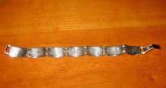 Vintage BB Sterling Bracelet Art Deco Style Panel Link Women’s Bracelet 7″ Long