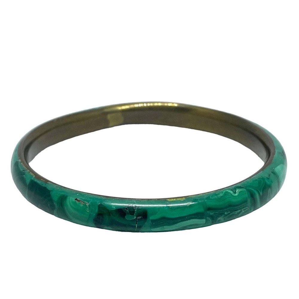 Malachite Bangle Bracelet Earthy Nature Retro Modern Everyday