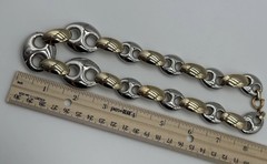 VTG Napier Gold/Silver Toned Statement Necklace Y2K Retro Chunky NICE!!