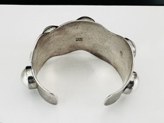 Mexico Southwest Sterling Silver Bracelet Pearl 925 Vintage Signed Modernist 77g