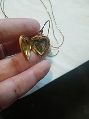 Vintage Gold Plated Heart Locket With Chain