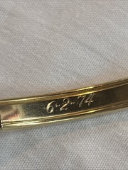 Vintage Speidel ID Bracelet “Mickie” Gold tone 8″ Long Fits a 6” Wrist 6-2-74