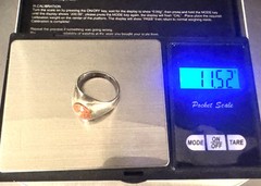 VINTAGE GOLDSTONE Sterling Silver 925 Band RING Sz 6.75