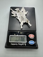 Vintage Hartmans Durango Cowboy 925 Sterling Silver Buffalo Bull Rider Brooch