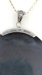 Vintage MERAR Shell Pendant Necklace Sterling Silver 925 Indonesia Statement