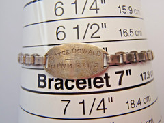 Vintage World War II-era Sterling Identification Bracelet 6 3/4″ Long