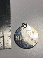 Vintage Sterling Silver Happy Birthday 21 Charm AJC Co Birthday Pendant 2.4g