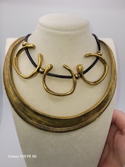 Vintage Mixed Stone Material Curated Jewelry Lot Picasso Jasper Bronze Copper A+