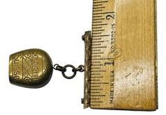Vintage Souvenir Brass Cowbell C Clasp Brooch Switzerland