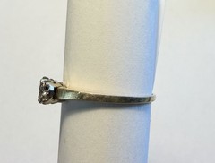Estate 1940s Retro 14K YG WG 3 Diamond Ring Size 9.75 ~0.34 CTTW Clarity VS+/GH