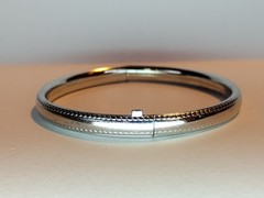 Marathon 925 Sterling Silver Children’s Bangle Bracelet 6.5 in. Circumference