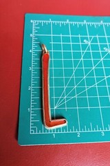 Hallmark 4″ Charm Letter L Initial Pendant Ornament Gold Tone RED Enamel