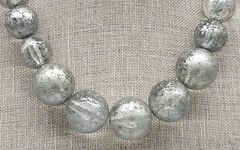 Miriam Haskell Lucite fashion necklace and stretch bracelet, faux mercury glass