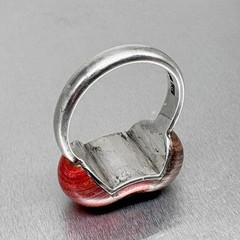 Vtg PETER CHATWIN British Modernist Contemporary STERLING WOOD RING 1980 Signed