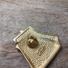 Vintage TONA Purse 1990 Goldtone Signed Pin Brooch Whimsy Coquette Shopper