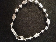 Vintage Signed Napier Silver Tone Clear Rhinestone Bracelet