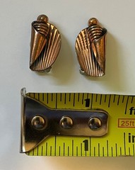 Vtg Solid Copper Jewelry Lot Bell Trading Post Treble Clef Mesh Bracelet 251g