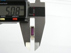 Vintage Sterling Silver Purple Glass Bar Top Ring 925 Size 5.25 Weighs 3.8g
