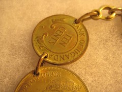 Vintage East Africa, Kenya, Uganda, 1942 coin jewelry bracelet