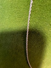 Vintage SOLID 14KT White Gold Stamped 16″ Necklace Chain 1.1 Gram