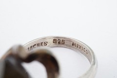 Vintage Mexico Sterling Silver 925 Smoky Quartz Ring Size 8