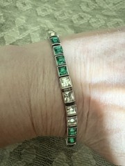 Vintage Dorsons Art Deco Bracelet Sterling 7 Inches