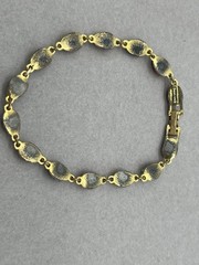 VTG Joan Rivers Egg Link Bracelet Set, Signed Multicolor Enamel Egg Bracelets