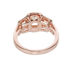 Antique 1.03ct Diamond PSD Triple Halo Trapezoid 18k Pink Gold Engagement Ring