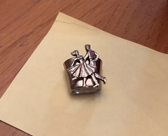 Vintage Square Dancers Scarf Ring