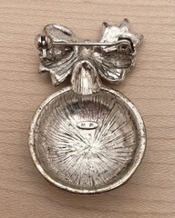 Vintage Nina Ricci NR Christmas Ornament for Avon Silver Tone Brooch Pin