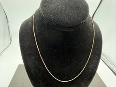 3.11g Vintage Sterling Silver 925 Ball Bead Chain Necklace 18 in M