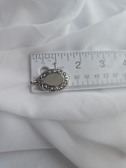 Marathon Sterling 925 Locket Ornate Engravable Repousse Flowers
