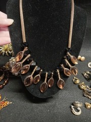 Vintage 2 Modern Costume Jewelry Necklaces Bracelets Earrings And More Amber Lot