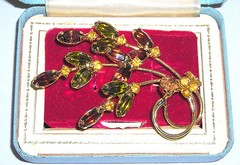 Jems by JMS Colorful Rhinestone Spray Brooch Pin In Original Box