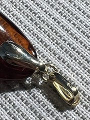 Vintage Large Amber Pendant 14g Freeform Shape Marked Bail Marked 333 8K Gold