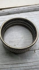 Vtg Twisted Cable Ring Sterling Silver 925 Band Size 11 Men Woman Jewelry 🖤