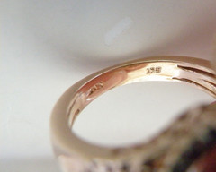 Rose Gold on Sterling Silve 925 Pink Topaz Doublet Chuck Clemency Ring 6