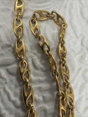 Vintage Bohemian Dangling Multicolor Oblong Beads Gold Plated 24” Necklace