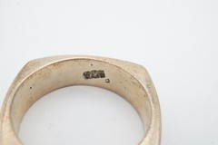 Vintage Sterling Silver 925 Ring Size 11.25 Square Textured