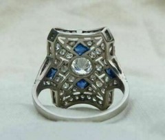 Art Deco Style 2.90 CT Round Lab-Created Diamond Wedding Gift Ring In 925 Silver
