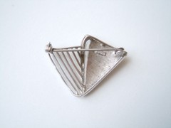 925 Sterling Silver Designer Brooch Theodor Klotz 3.4 G / 3.1 X 2.4 Cm