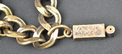 vintage Patricia Locke charm necklace statement Swarovski gold tone 18″ 7 charms