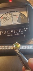 925 Sterling Silver Avon RJ Blue Topaz TESTED Gemstone & Abalone Ring Size 8
