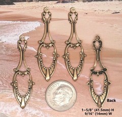 #0070 ANTIQUED GOLD PENDANT/ER WITH TOP HANG HOLE – 6 Pc Lot