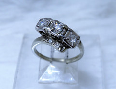 50’s 14K white Gold 1/2 carat Diamond Ring